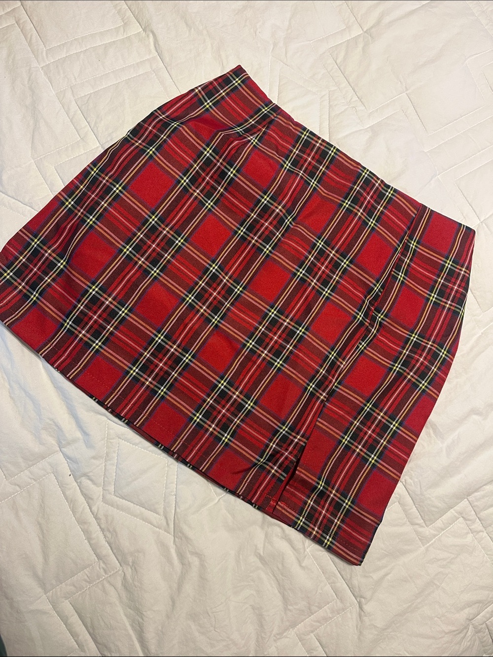 Red Plaid Mini Skirt - Classic Tartan Style